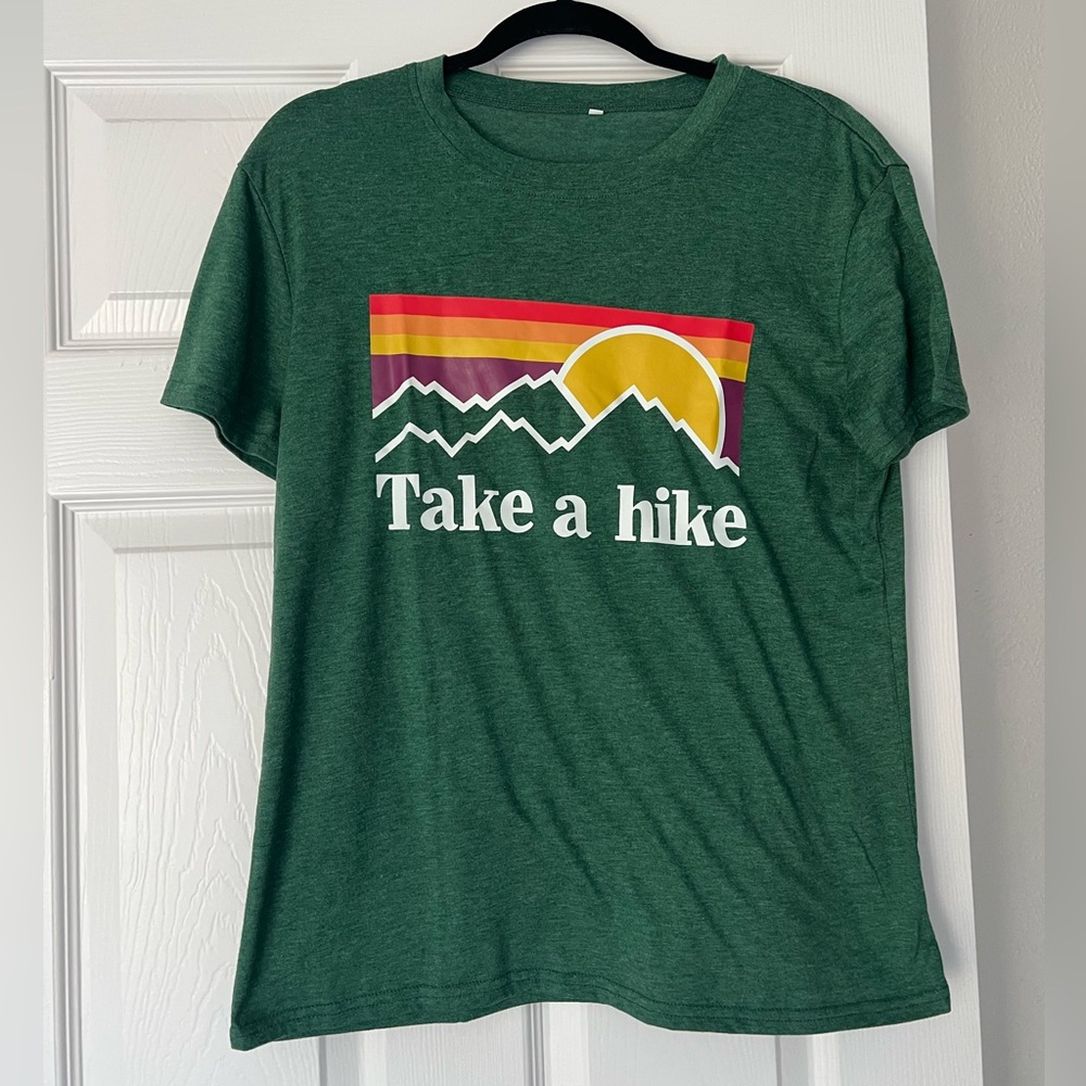 Green 'Take a Hike' Graphic T-Shirt